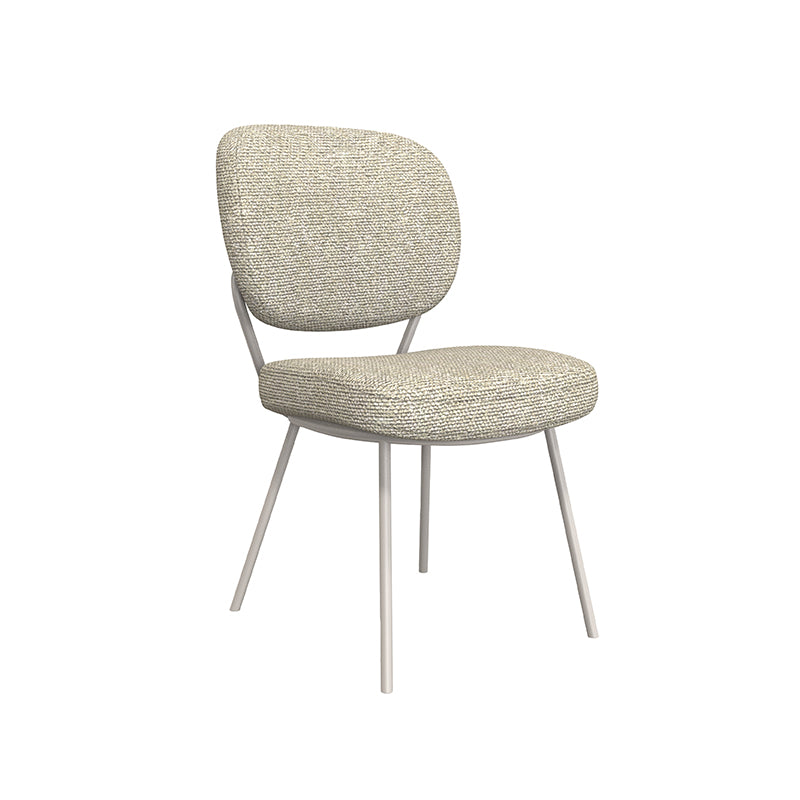Label51 - Eetkamerstoel Singapore - Bouclé - Naturel - 49 x 63 x 90 cm