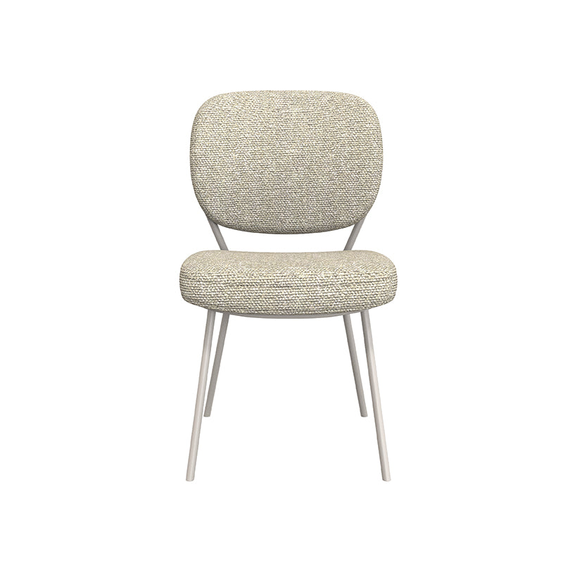 Label51 - Eetkamerstoel Singapore - Bouclé - Naturel - 49 x 63 x 90 cm