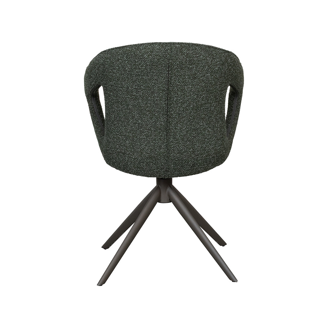 Label51 - Chaise de salle à manger Zurich - Bouclé - Vert forêt - 64 x 56 x 86 cm