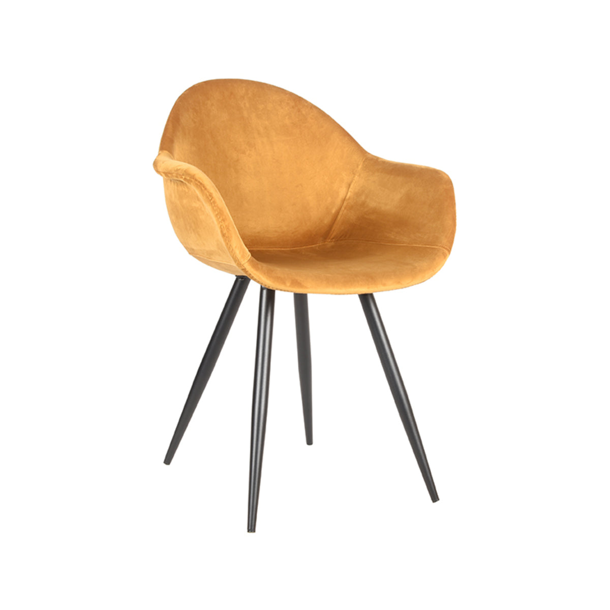 LABEL51 Chaise de salle à manger Forli - Ocre - Velours