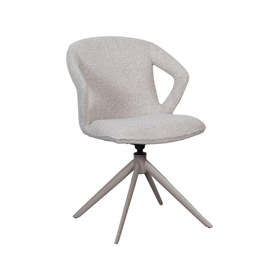 Label51 - Chaise de salle à manger Zurich - Bouclette - Naturel - 64 x 56 x 86 cm