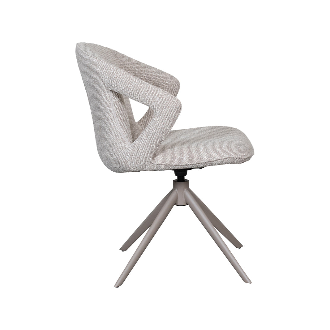 Label51 - Chaise de salle à manger Zurich - Bouclette - Naturel - 64 x 56 x 86 cm