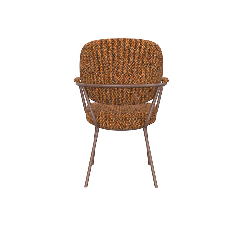 Label51 - Chaise de salle à manger Lausanne - Bouclé - Corail - 61 x 64 x 89 cm