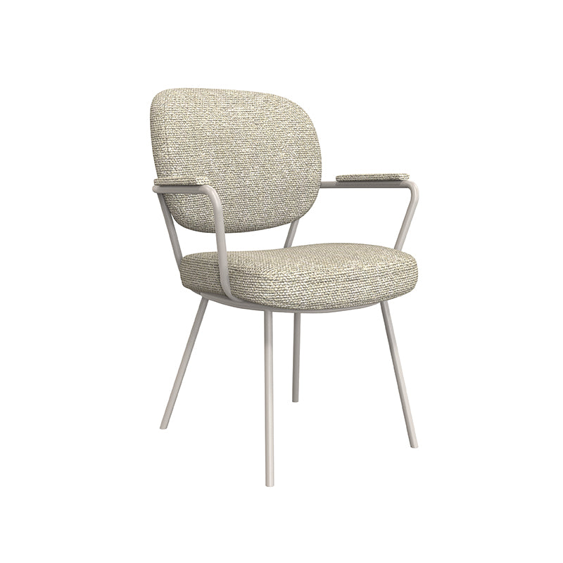 Label51 - Chaise de salle à manger Lausanne - Bouclé - Naturel - 61 x 64 x 89 cm