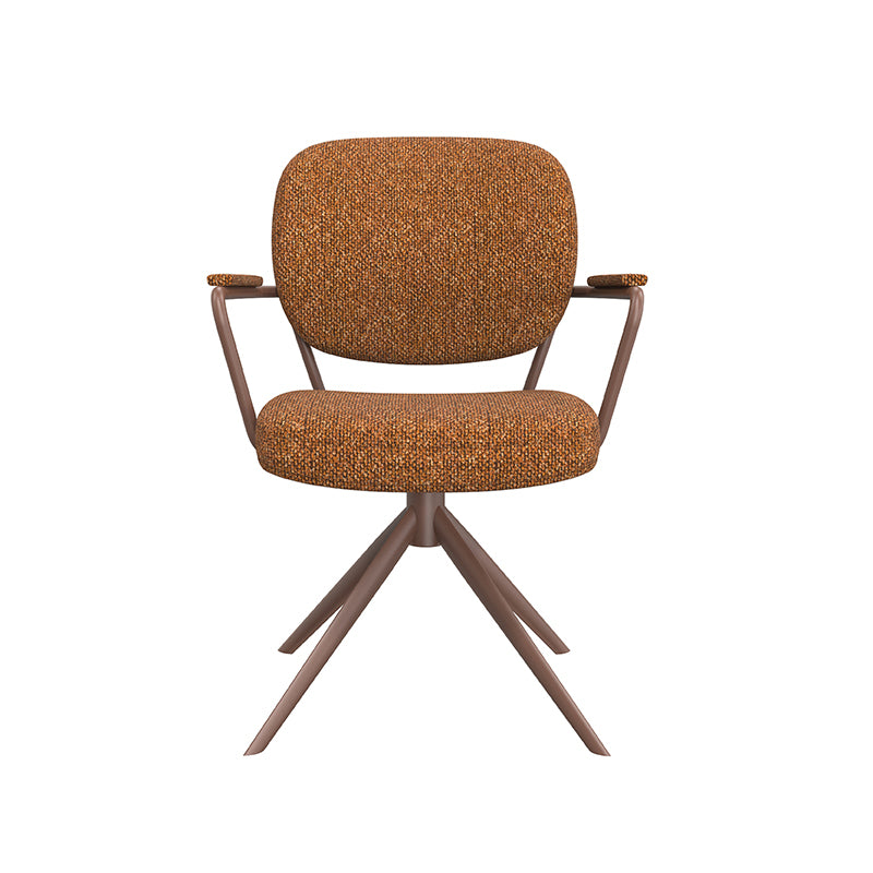 Label51 - Chaise de salle à manger Basel - Bouclé - Corail - 61 x 64 x 89 cm