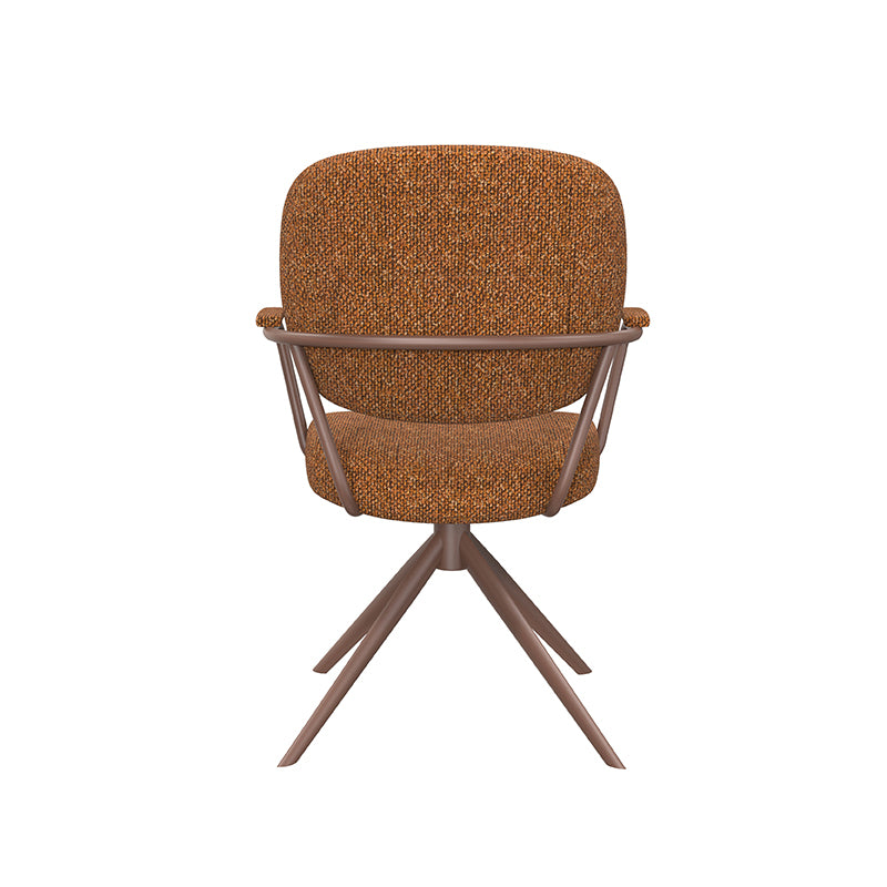 Label51 - Chaise de salle à manger Basel - Bouclé - Corail - 61 x 64 x 89 cm