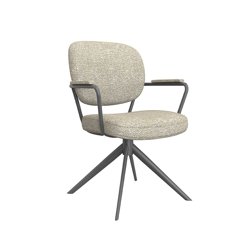 Label51 - Chaise de salle à manger Basel - Bouclette - Naturel - 61 x 64 x 89 cm