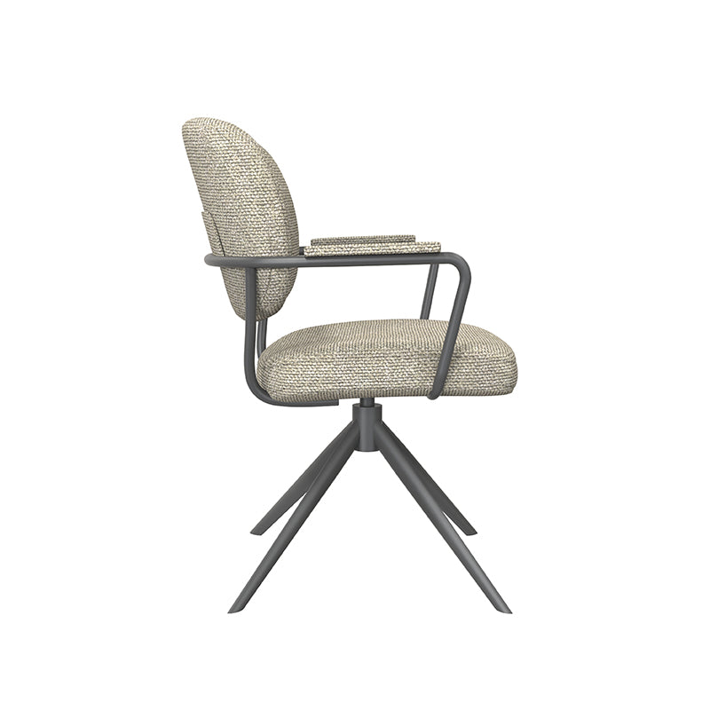 Label51 - Chaise de salle à manger Basel - Bouclette - Naturel - 61 x 64 x 89 cm