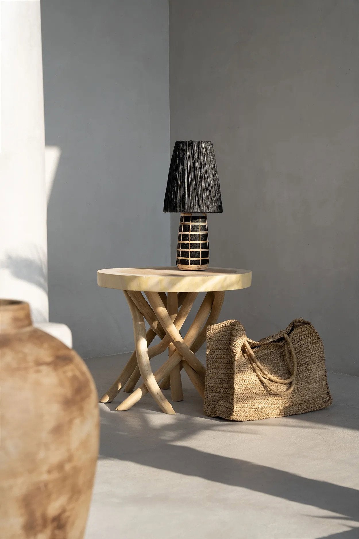 BB - Tafellamp Naxos - Zwart Natuurlook
