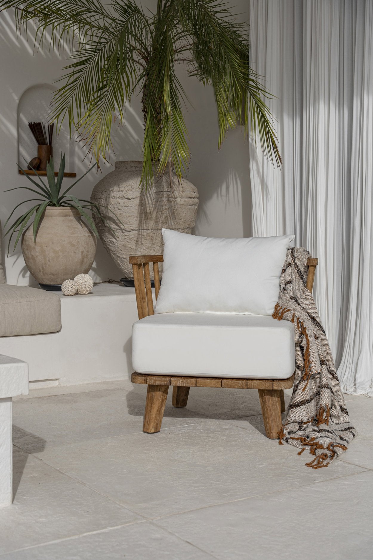 BB - Fauteuil Malawi - Natuurlook Wit