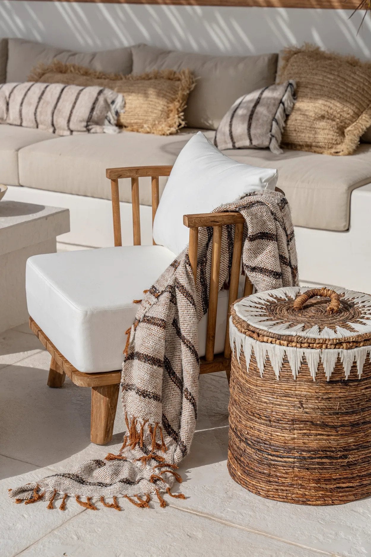 BB - Fauteuil Malawi - Natuurlook Wit