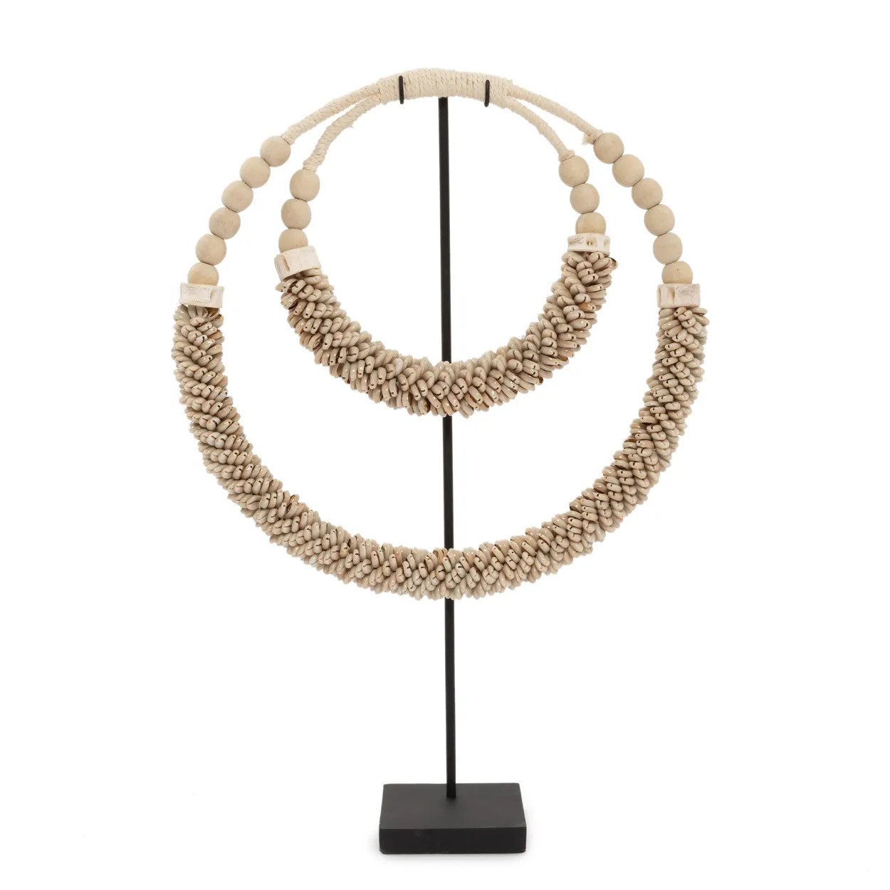 BB - Decoratie schelpketting op standaard - Natuurlook