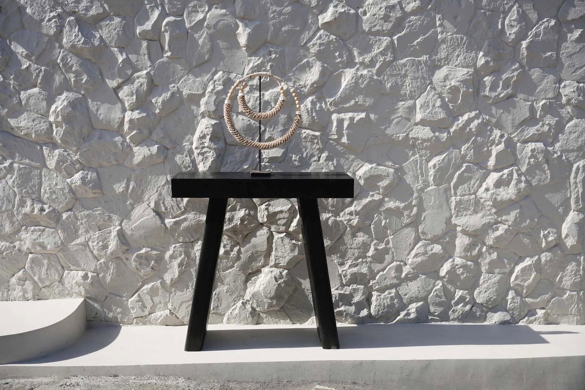 BB - Decoratie schelpketting op standaard - Natuurlook