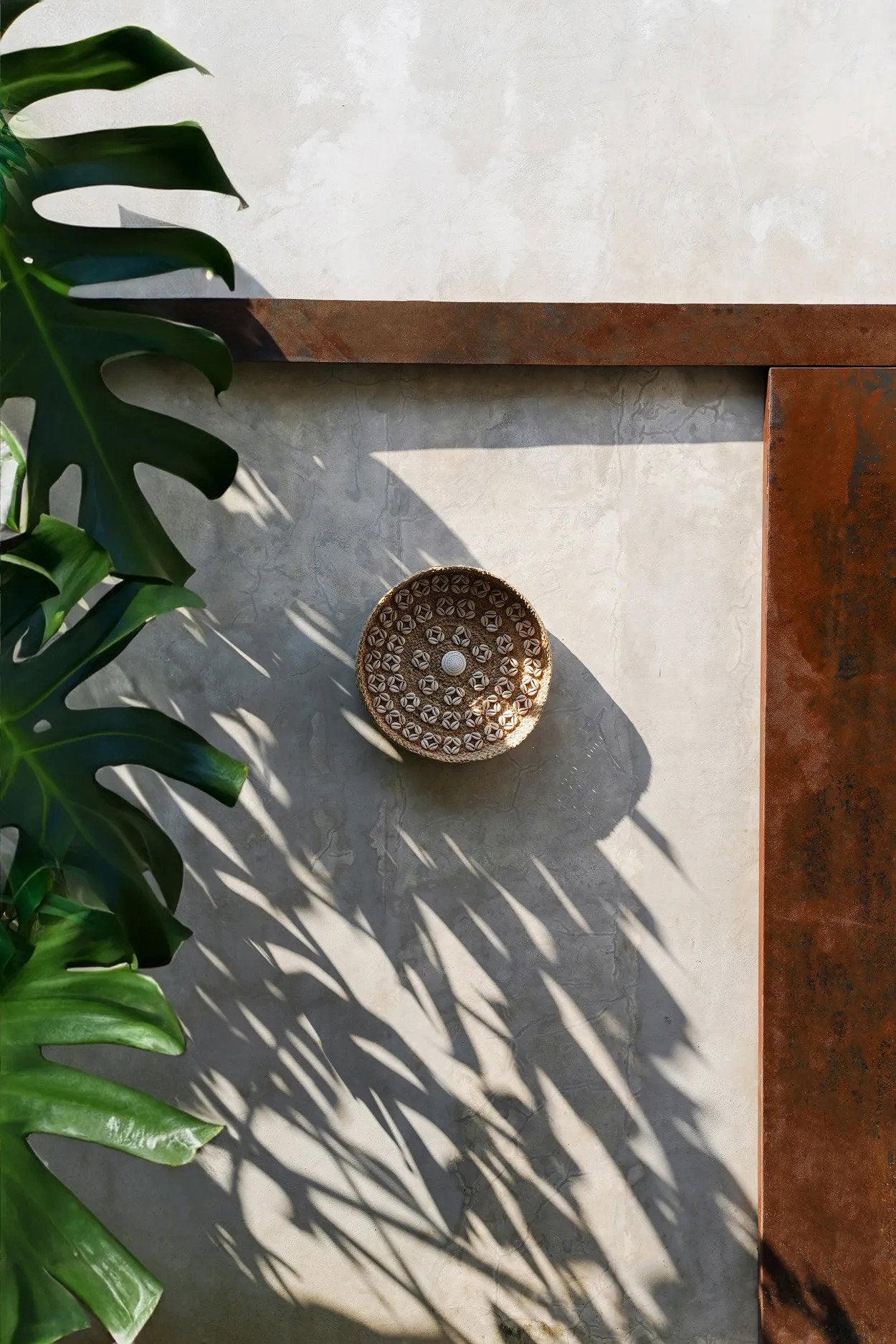 BB - Wanddecoratie Caribe Shell Plate - Natuurlook Wit - M
