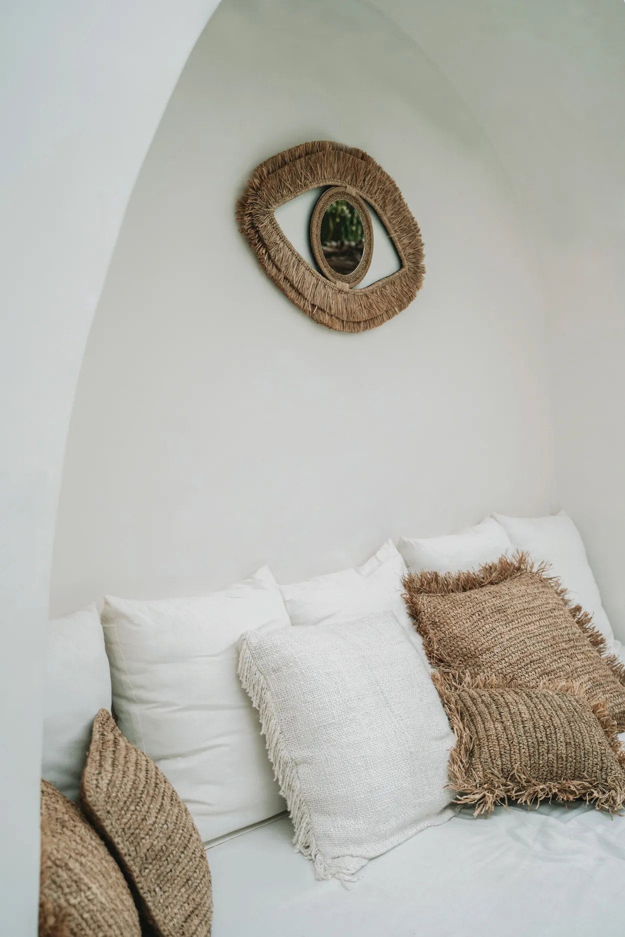 BB - Spiegel Raffia Eye - Natuurlook - M