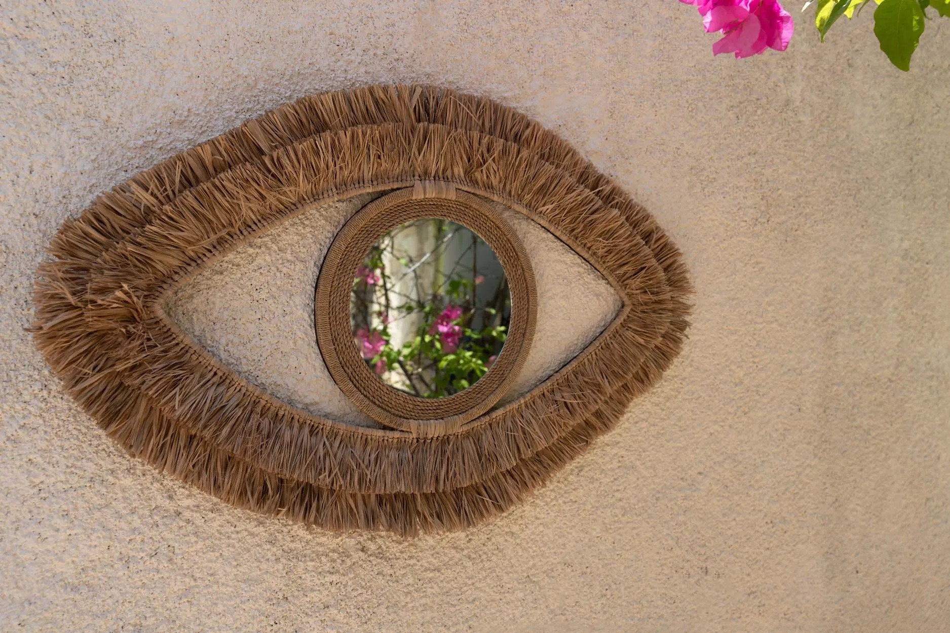 BB - Spiegel Raffia Eye - Natuurlook - M