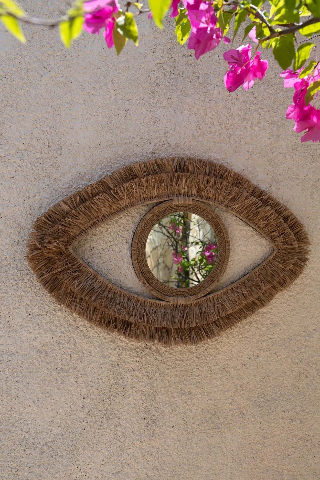 BB - Spiegel Raffia Eye - Natuurlook - M