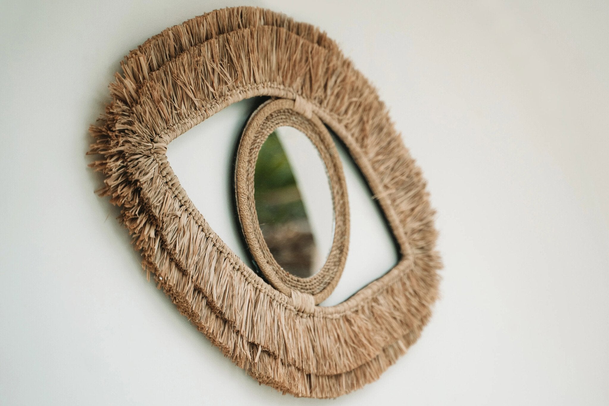 BB - Spiegel Raffia Eye - Natuurlook - M