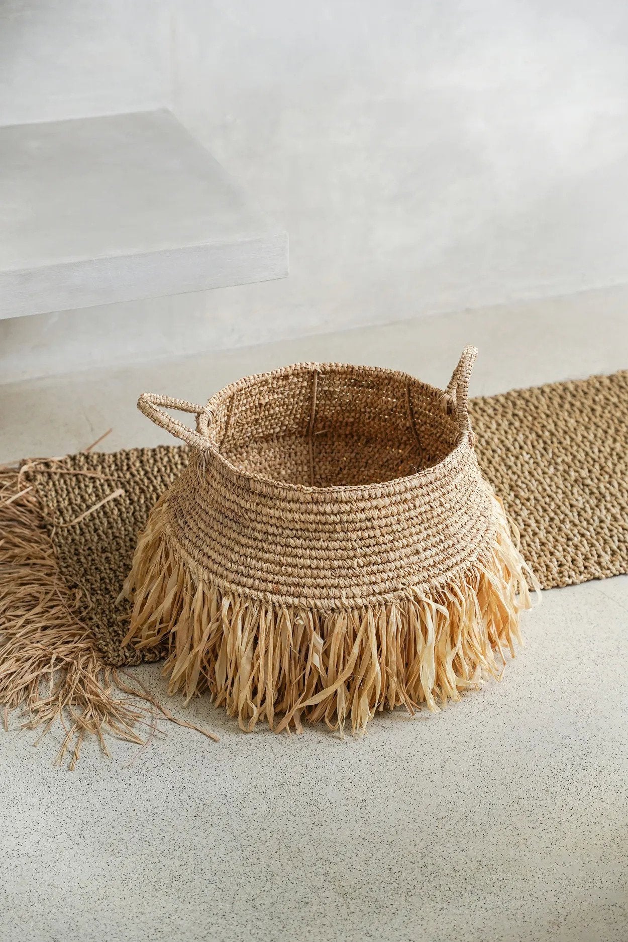 BB - Manden Raffia Deluxe - Natuurlook - Groot
