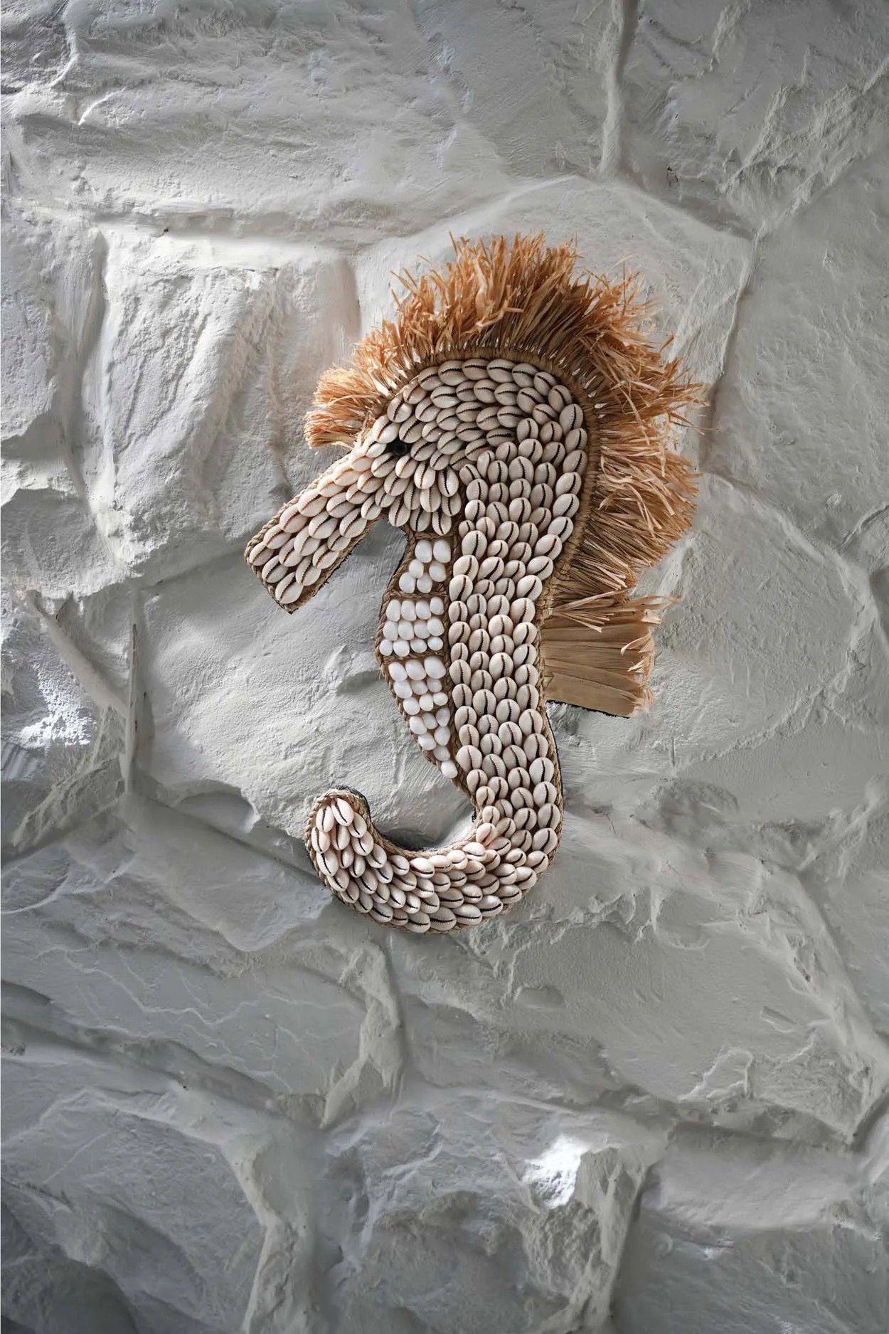 BB - Wanddecoratie Schelpzeepaardje - Wit