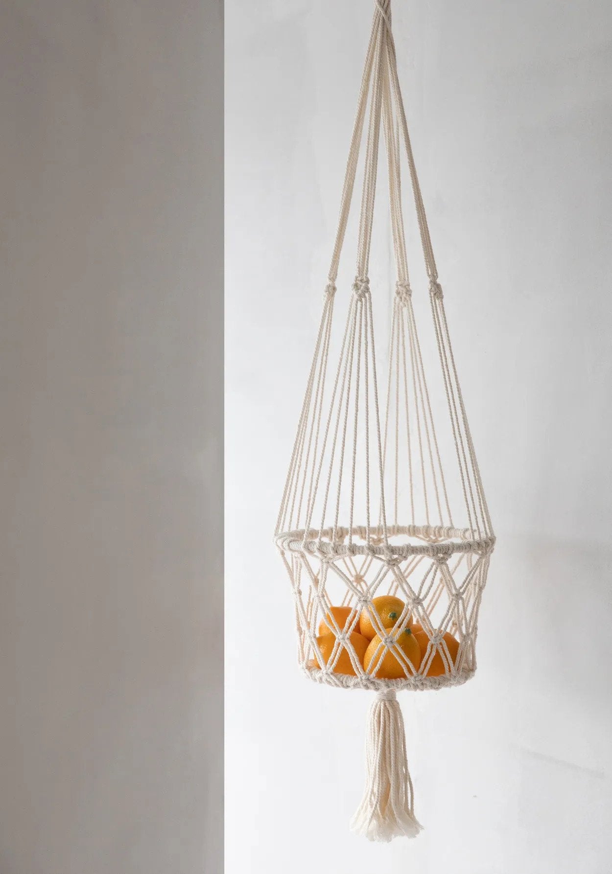 BB - Plantenhouder Macramé - Wit - L_40