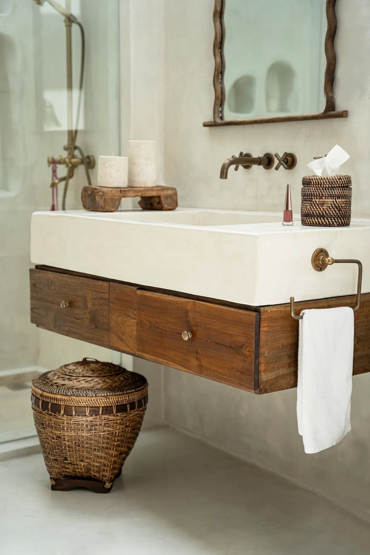 BB - Opbergmand Colonial  - Natuurlook bruin - L