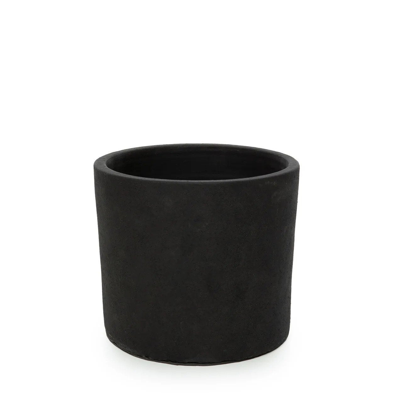 BB - Plantenhouder Charcoal Low - Zwart Natuurlook - S