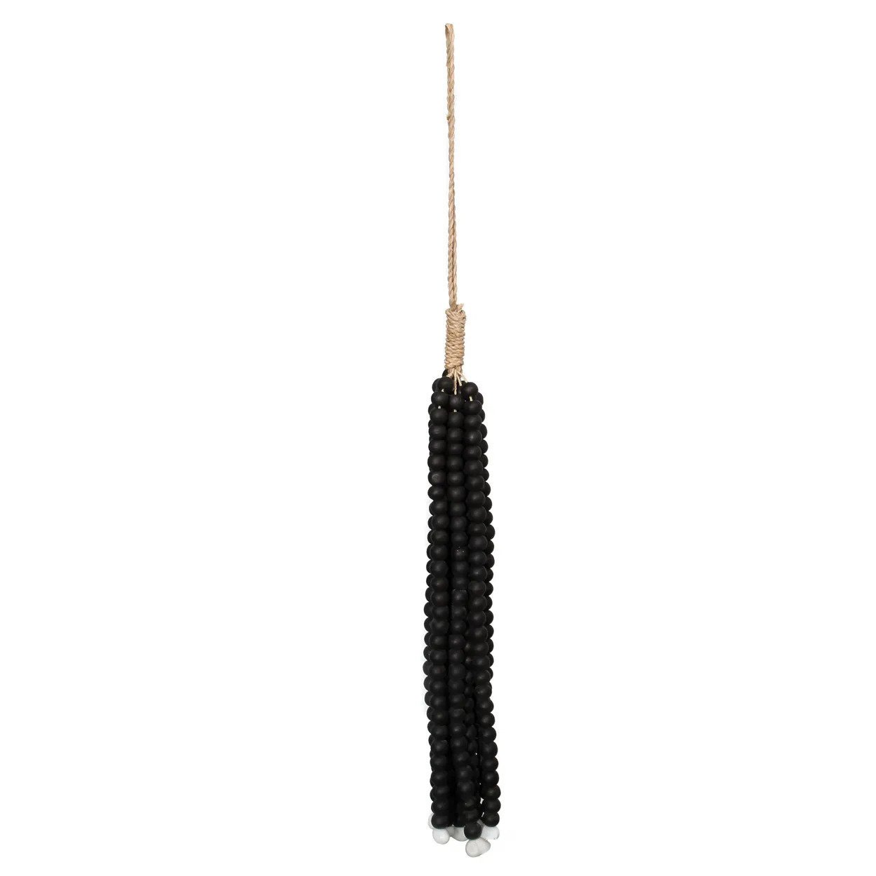 BB - Decoratieve houten kralen kwast - zwart