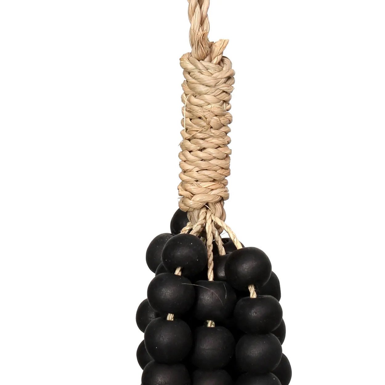 BB - Decoratieve houten kralen kwast - zwart