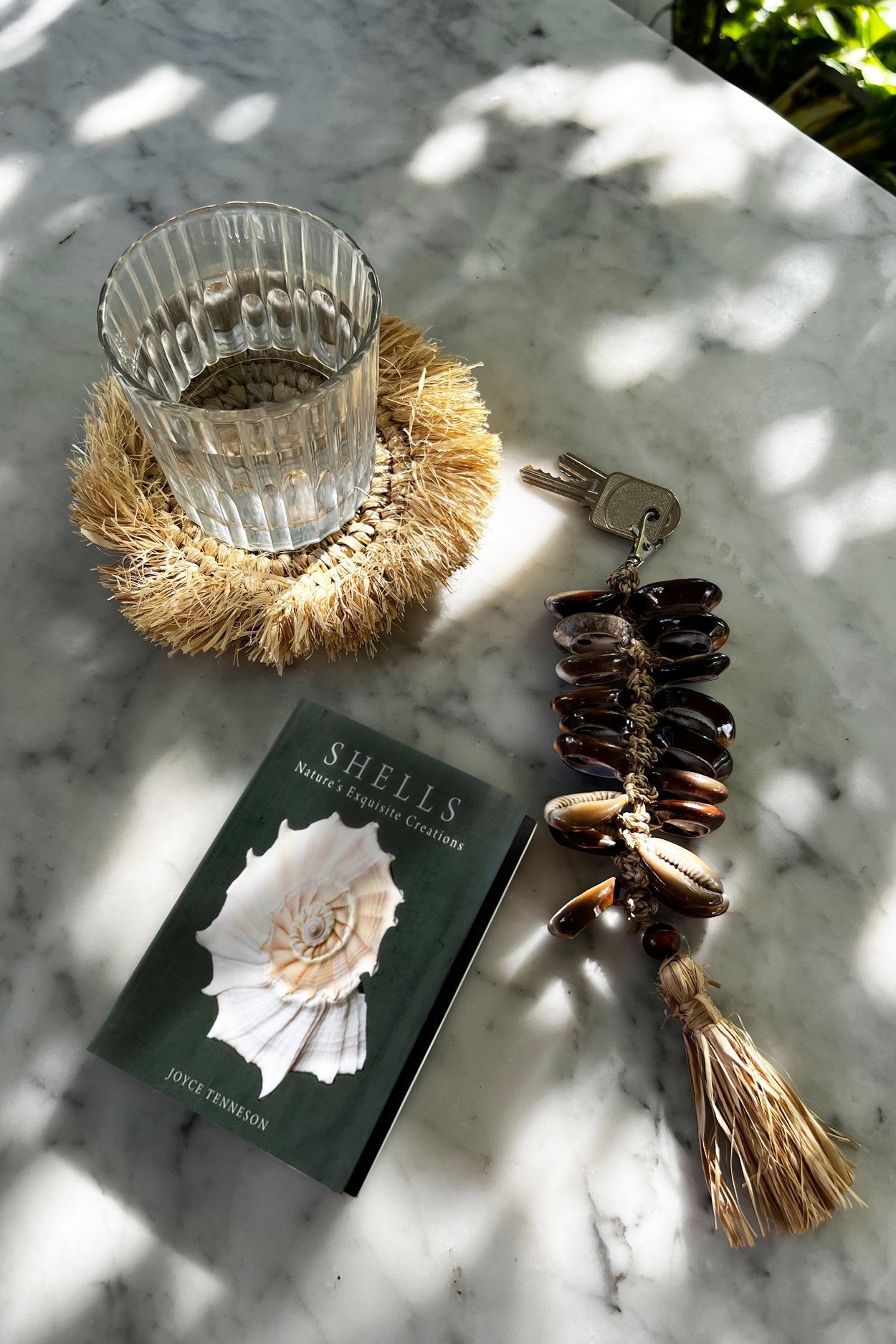 BB - Sleutelhanger Raffia Visgraat - Natuurlook Zwart