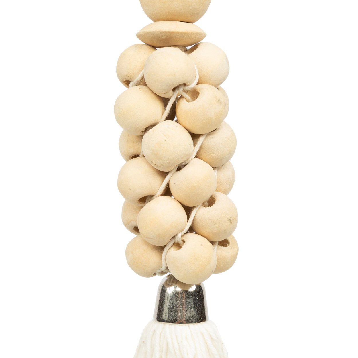 BB - Sleutelhanger houten kralen - Natuurlook wit