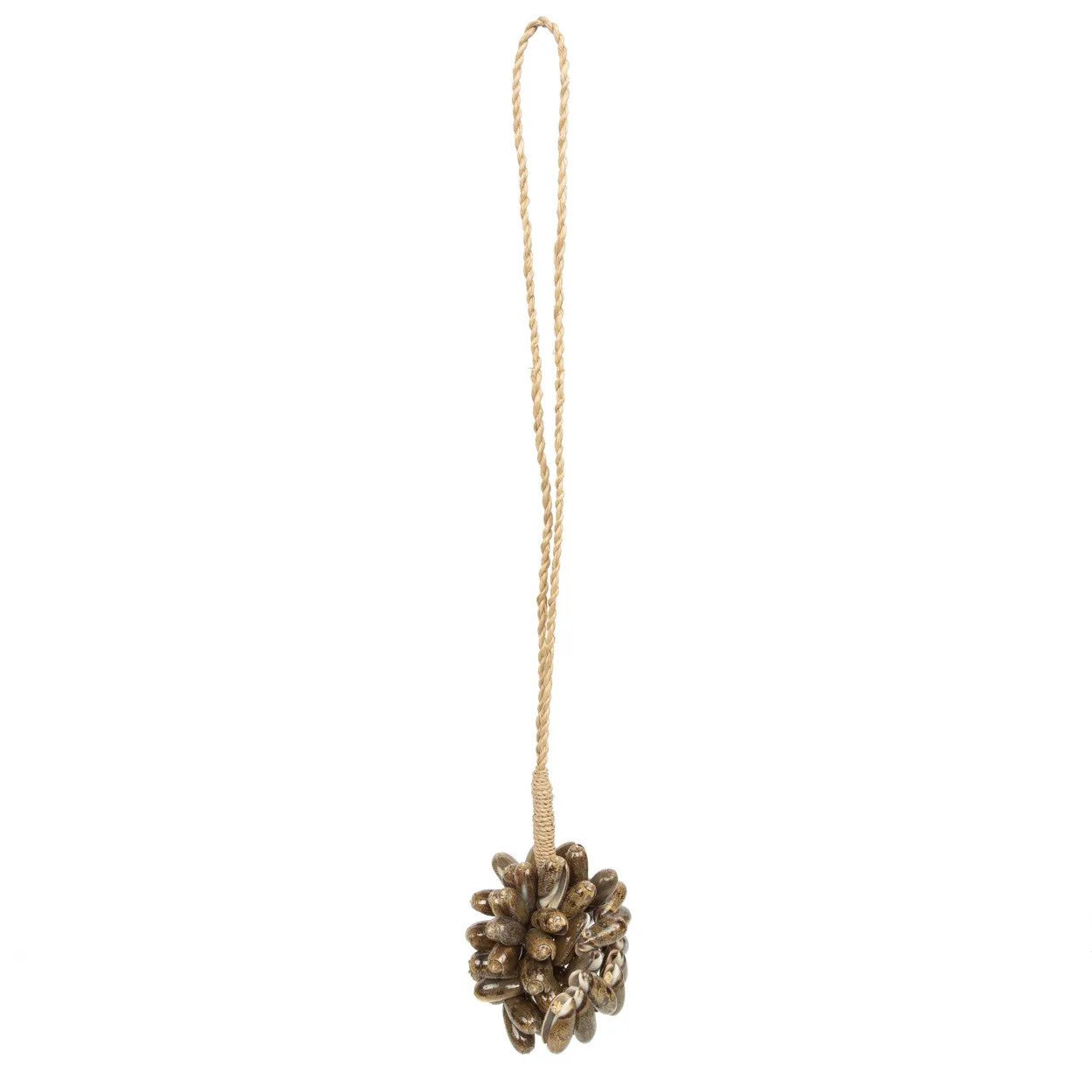 BB - Decoratie bruine kauri schelp kwast