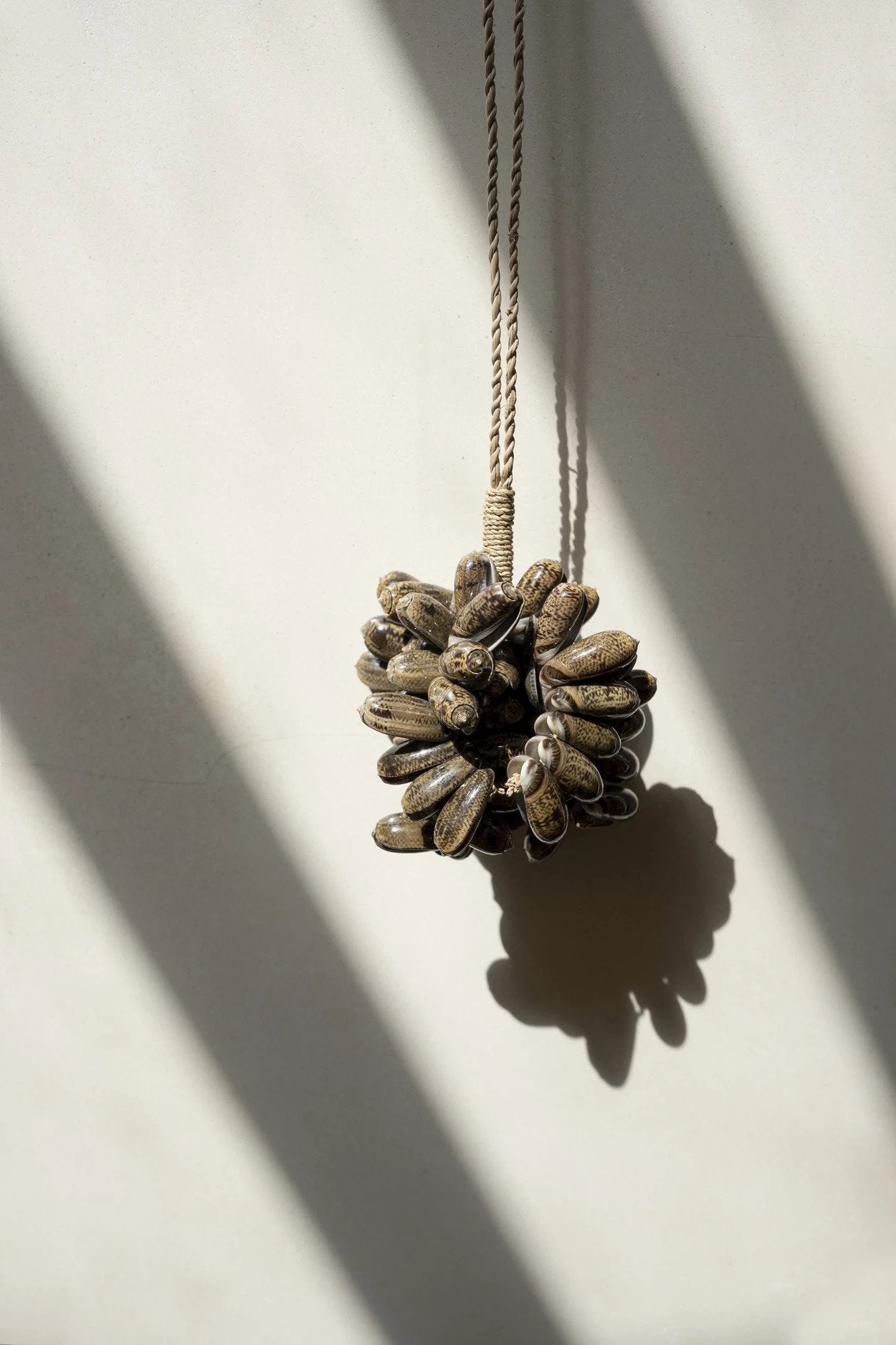 BB - Decoratie bruine kauri schelp kwast