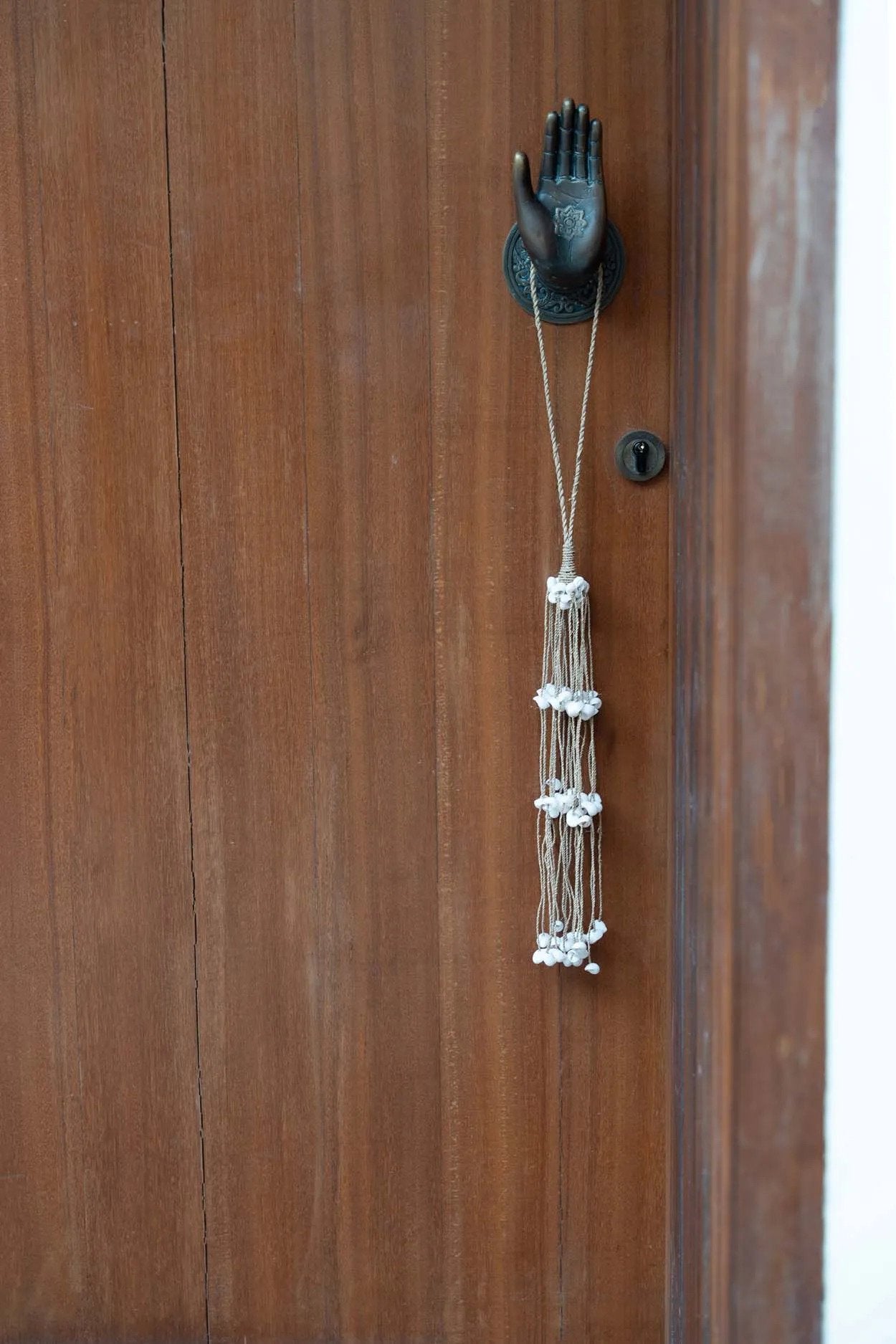 BB - Decoratie lange schelpkwast - Wit