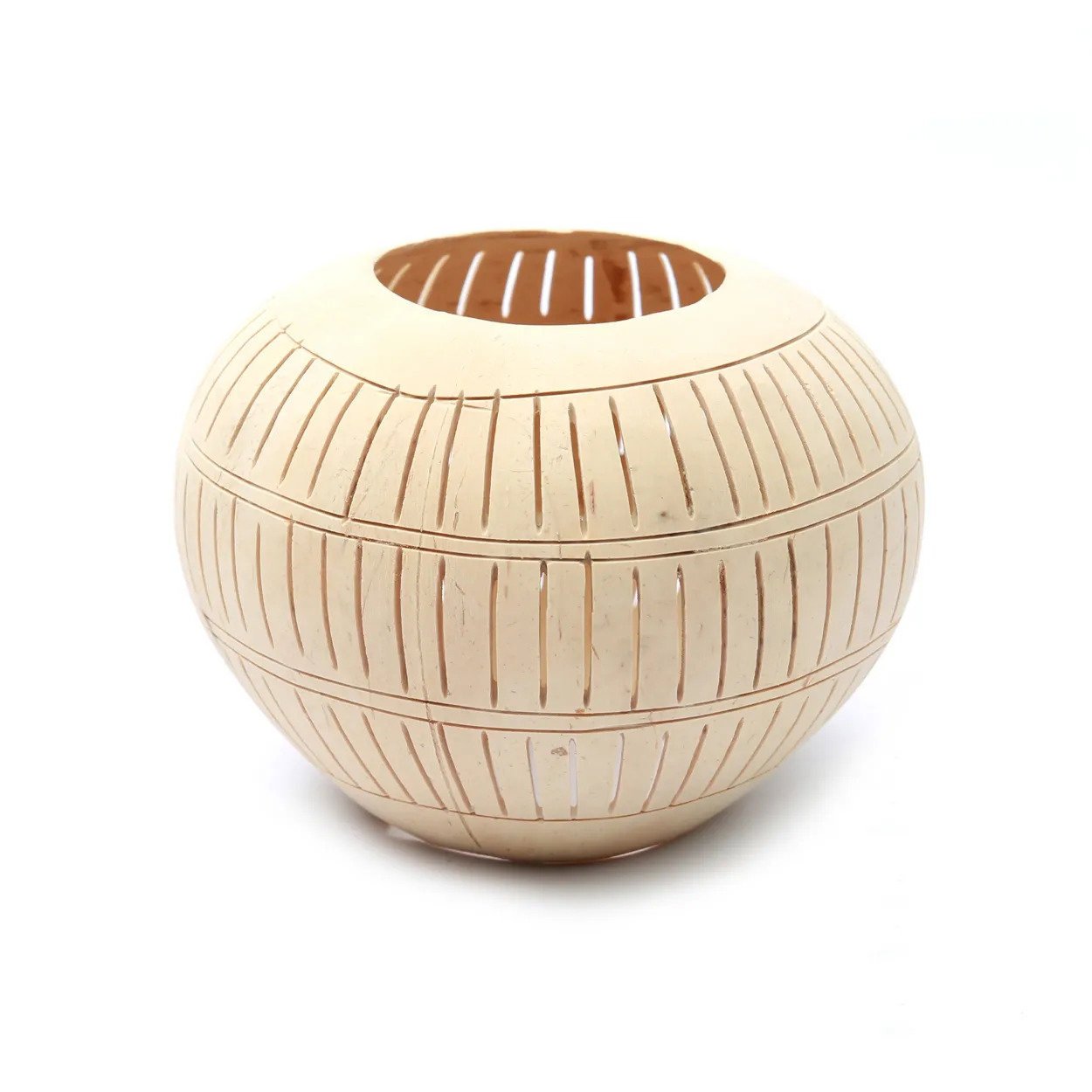 BB - Kaarsenhouder Coconut Stripe I - Natuurlook