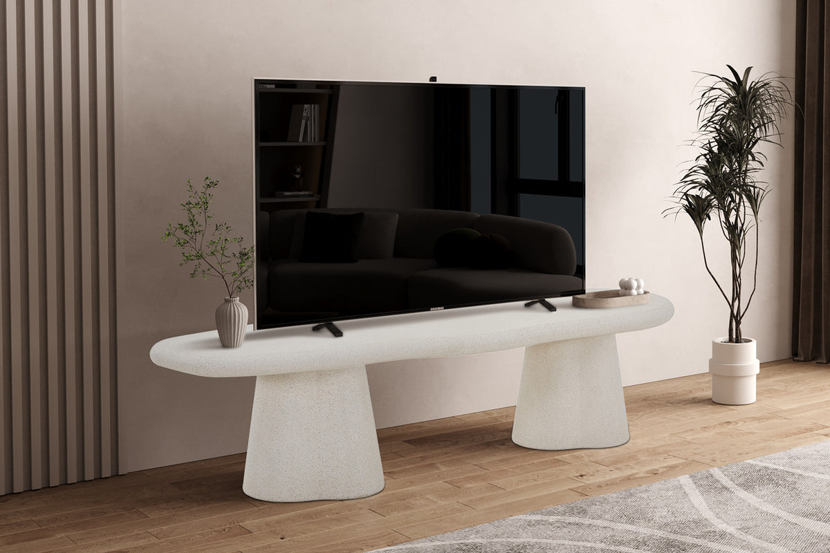 Rousseau - Tv-meubel Faro - Organisch Cement - 160x45x40 cm