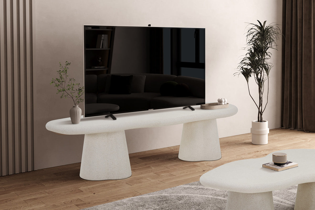 Rousseau - Tv-meubel Faro - Organisch Cement - 160x45x40 cm