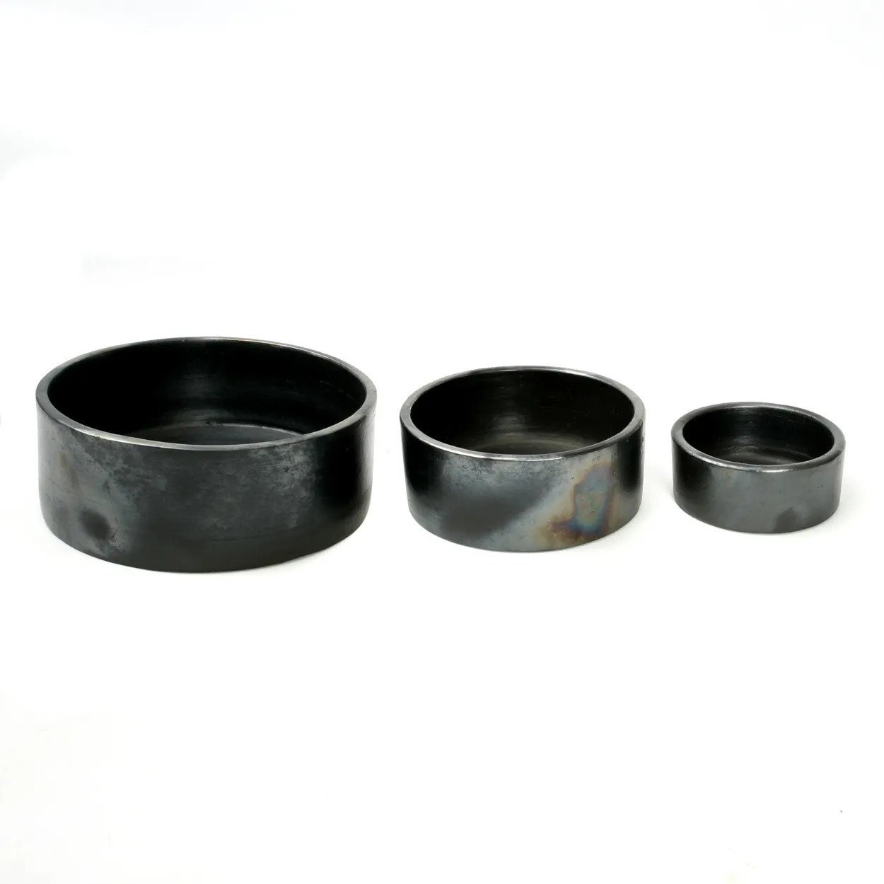 BB - Schaal Burned Cylinder  - Zwart - Set van 3