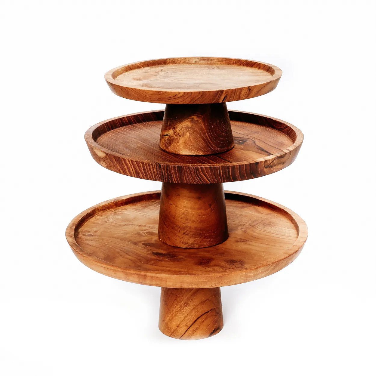 BB - Cakeschaal Teak Root - L