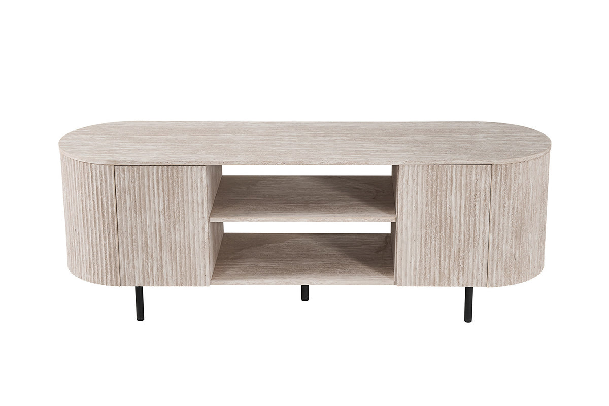 Rousseau - TV-meubel Lagos - Decor Travertin - Beige - 160x45x57.5 cm