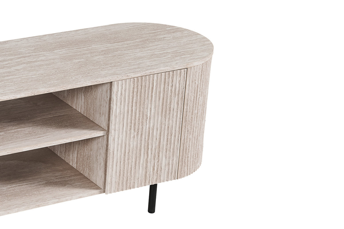 Rousseau - TV-meubel Lagos - Decor Travertin - Beige - 160x45x57.5 cm