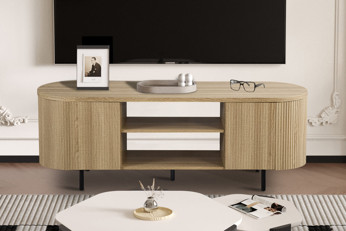 Rousseau - TV-meubel Lagos - Decor Eik - Naturel - 160x45x57.5cm