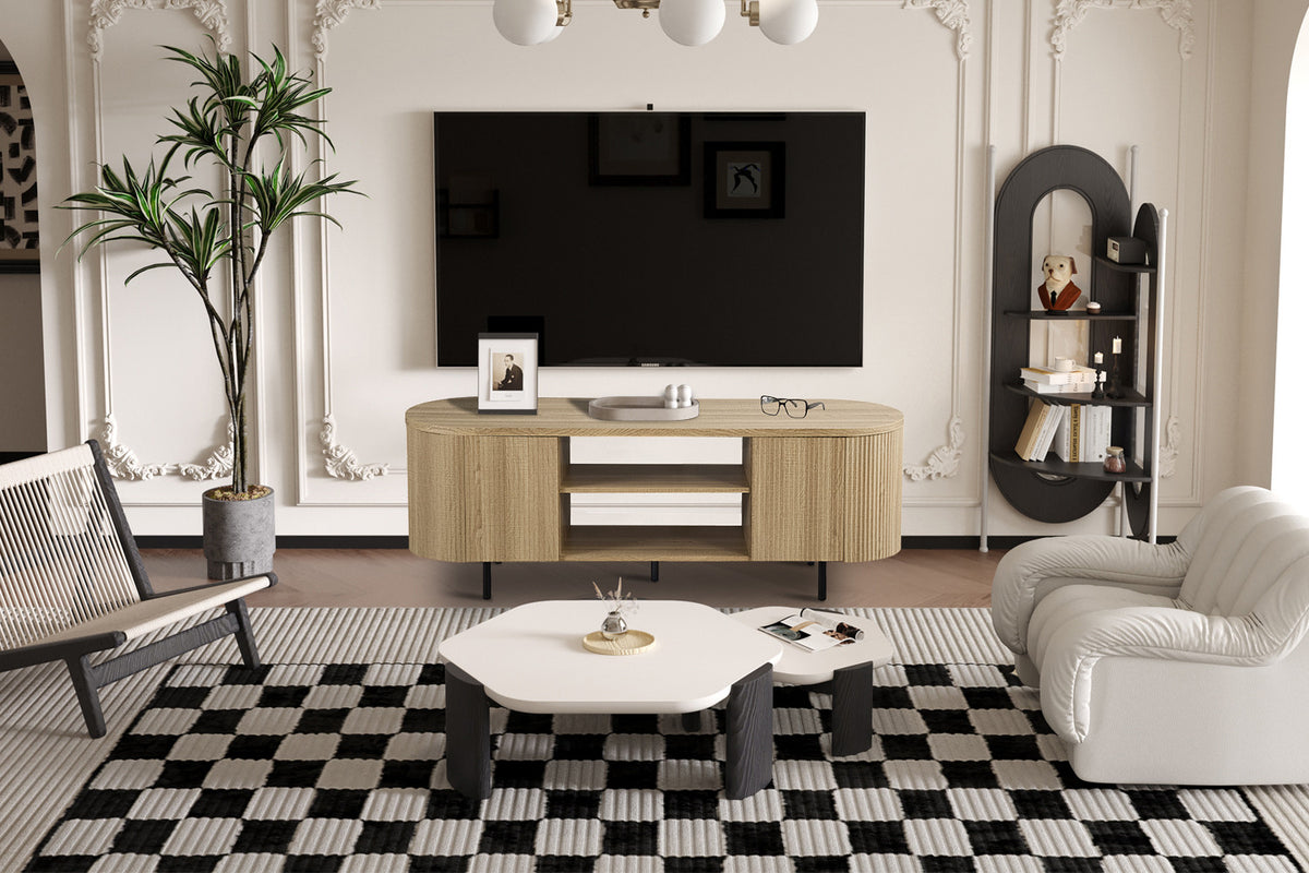 Rousseau - TV-meubel Lagos - Decor Eik - Naturel - 160x45x57.5cm