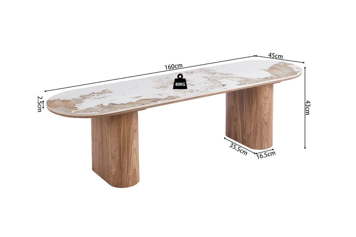 Rousseau - Tv-Meubel Evora - Glanzende Pandora-steen - 43x45x160 cm