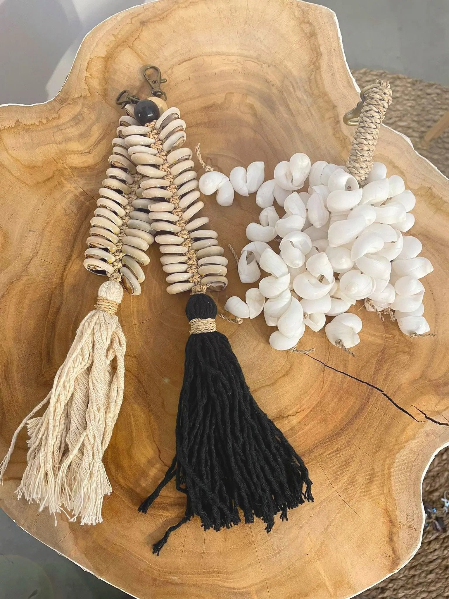 BB - Sleutelhanger Macramé - Visgraat - Zwart