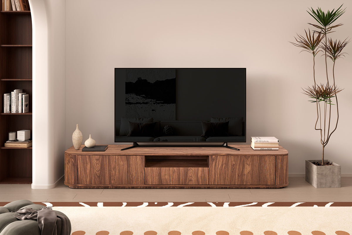 Rousseau - Meuble TV Austin - Chêne foncé - 30x40x180 cm