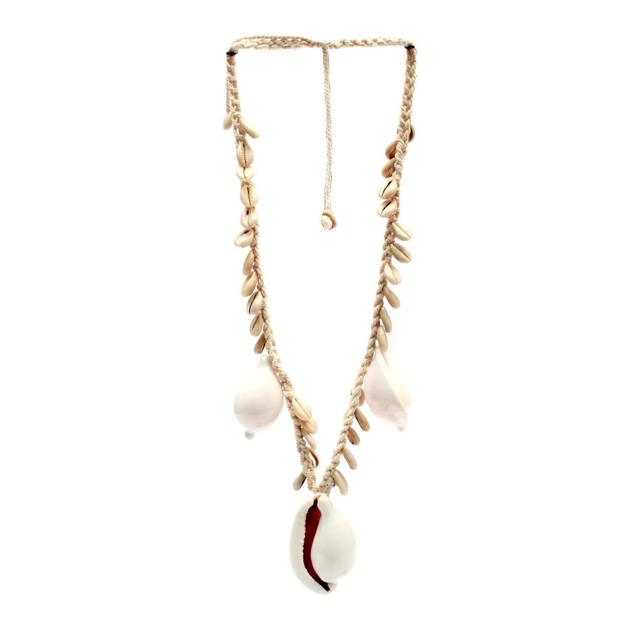 BB - Decoratie grote witte kauri schelp ketting