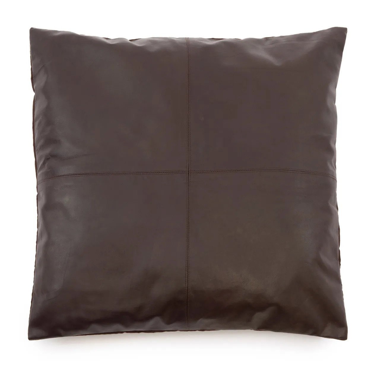 BB - Kussenhoes vierdelige leren - Choco - 60x60