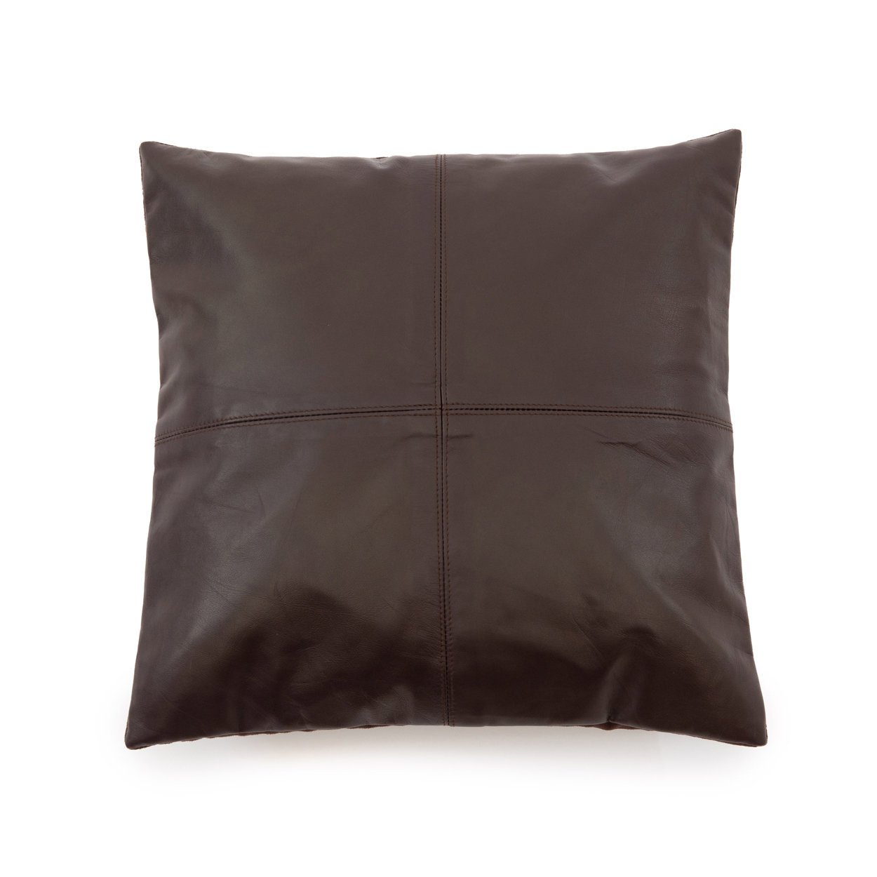 BB - Kussenhoes vierdelige leren  - Choco - 40x40