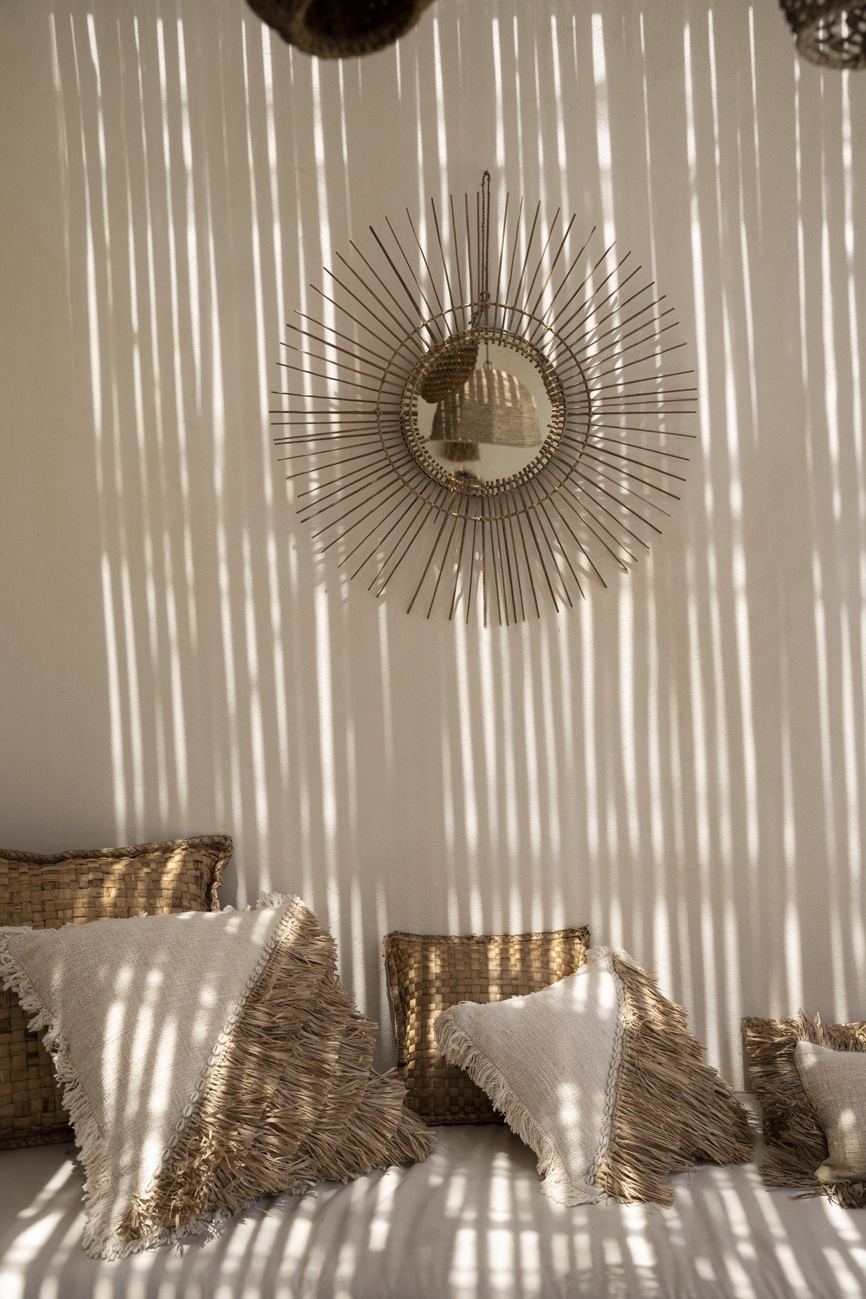 BB - Kussenhoes Raffia Katoenen - Natuurlook Wit - 60x60